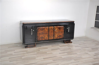 XXL-Sideboard aus Wurzelholz aus der französischen Art-Deco-Ära