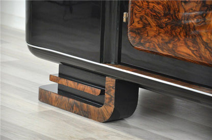 XXL-Sideboard aus Wurzelholz aus der französischen Art-Deco-Ära