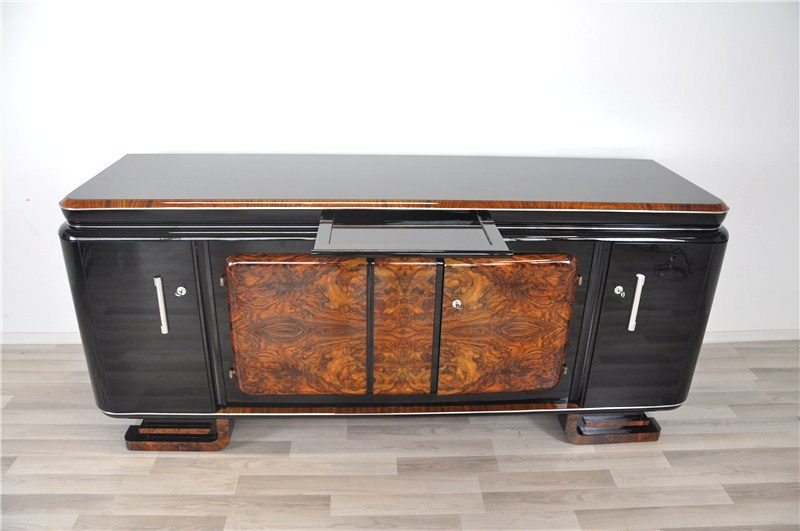 XXL-Sideboard aus Wurzelholz aus der französischen Art-Deco-Ära
