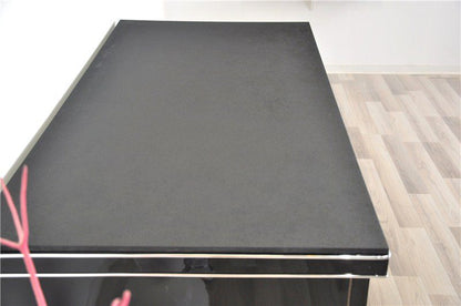 Belgischer schwarzer Art Deco Schreibtisch mit Lederplatte