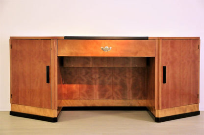 Hexagonal Art Deco Desk made of Cherry and Mahogany Wood