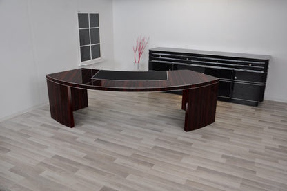 XXL Art Deco Schreibtisch mit Makassar Furnier