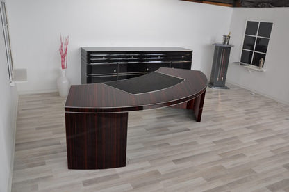 XXL Bauhaus Desk with a Macassar Veneer