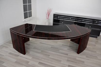 XXL Bauhaus Desk with a Macassar Veneer