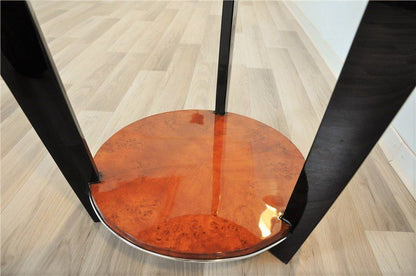 Beistelltisch im Art-Deco-Stil mit Wurzelholzfurnier