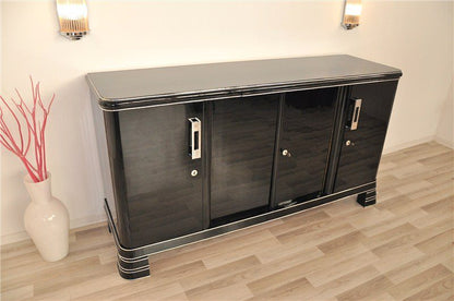 Englisches Art-Deco-Sideboard mit geradlinigem Design