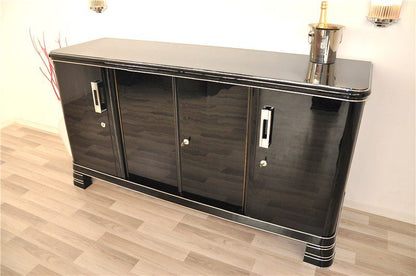 Englisches Art-Deco-Sideboard mit geradlinigem Design