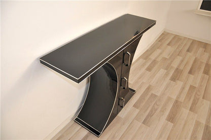 Curved Art Deco Style Console Table with Drawers