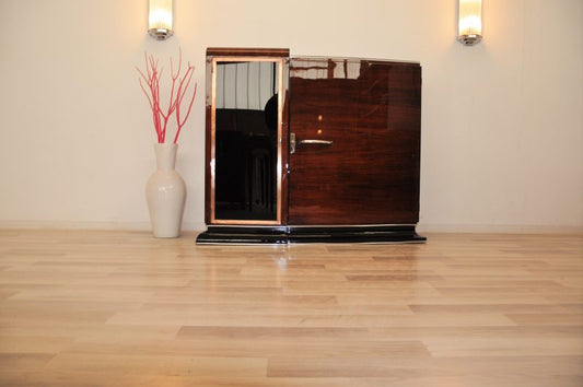 Asymmetrische Art-Deco-Kommode oder Bar