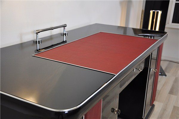 Art Deco Desk with wonderful Leather Applications