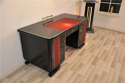 Art Deco Desk with wonderful Leather Applications