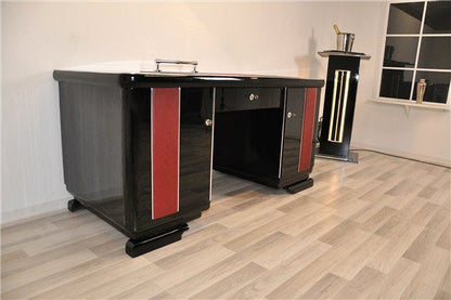 Art Deco Desk with wonderful Leather Applications