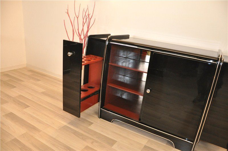 Art-Deco-Sideboard mit Barerweiterungen