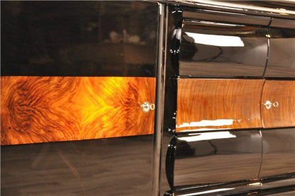Large Art Deco Sideboard with Walnut Details