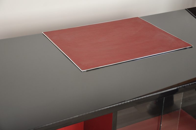 French Art Deco Desk with Alcantara Details