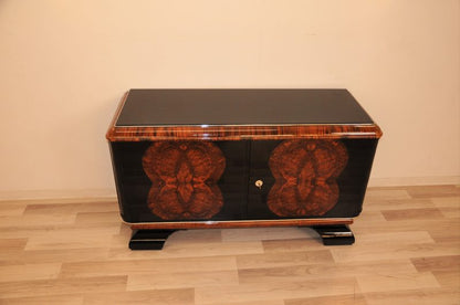 Vintage Art Deco Commode with Walnut Veneer