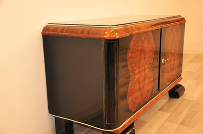 Vintage Art Deco Commode with Walnut Veneer