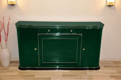 Elegantes britisches Sideboard in Hochglanzgrün