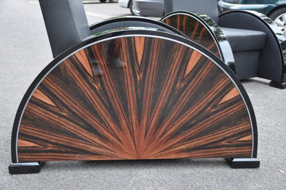 Paar Art-Deco-Sessel aus Palisanderholz
