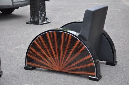 Paar Art-Deco-Sessel aus Palisanderholz
