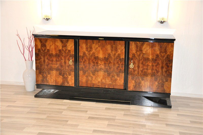 Art Deco Burlwood Sideboard from Southern France