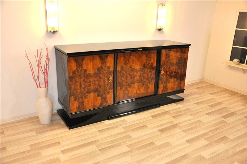 Art Deco Burlwood Sideboard from Southern France
