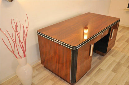 Beidseitiger Art Deco Schreibtisch aus Palisanderholz