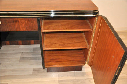 Zweiseitiger Art-Deco-Schreibtisch aus Palisanderholz