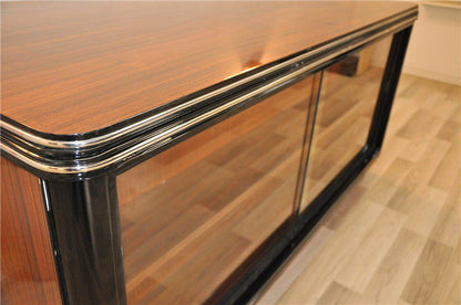 Zweiseitiger Art-Deco-Schreibtisch aus Palisanderholz
