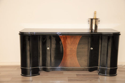 Hochglanz Lowboard mit geschwungenen Türen