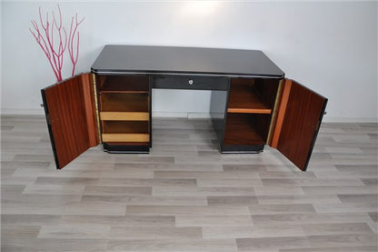 Antique Art Deco Desk with a Shelf on the Back