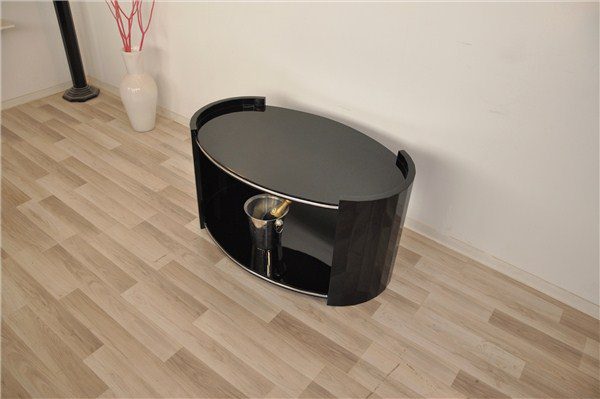 Ovaler Art Deco Couchtisch