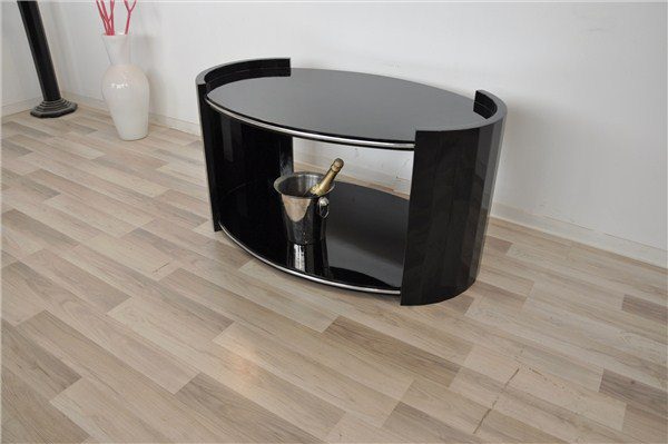 Ovaler Art Deco Couchtisch