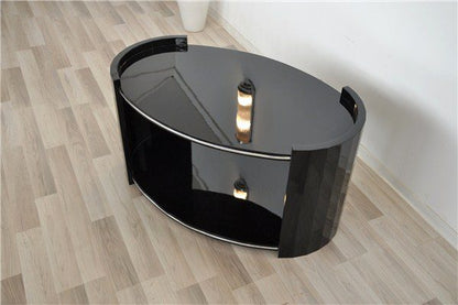 Ovaler Art Deco Couchtisch