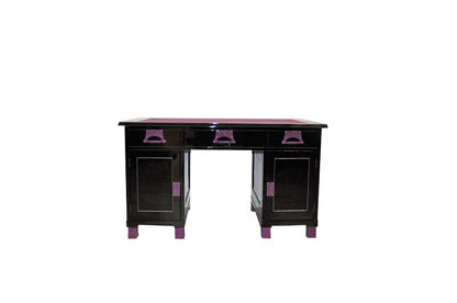 Art Deco Ladies Desk Black / Lilac