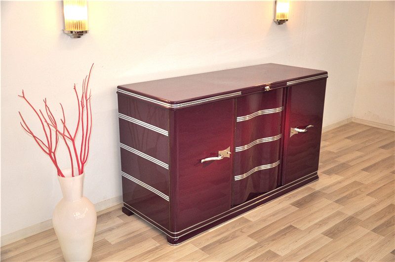 1930s Art Deco Sideboard with a Lilac Lacquer