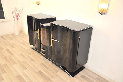 Art-Deco-Turm-Sideboard mit Messinggriffen