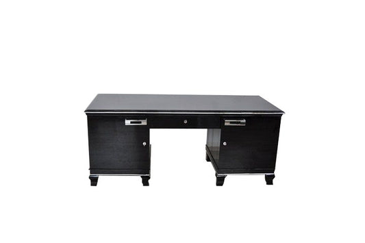 Hochglanz-Art-Deco-Schreibtisch mit Klavierlack