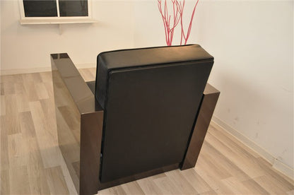 Sessel im Art-déco-Stil in Dunkelsilber