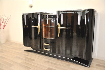 Art-Deco-Turm-Sideboard mit Messinggriffen