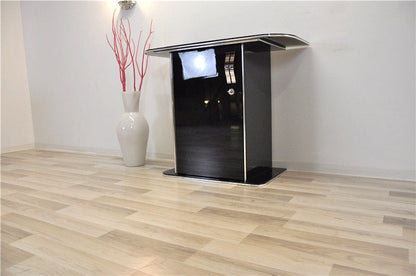 Schwarzer Art-Deco-Konsolenschrank Chromline