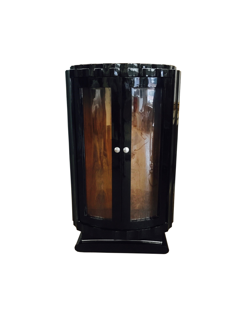 Runde Art Deco Design Vitrine