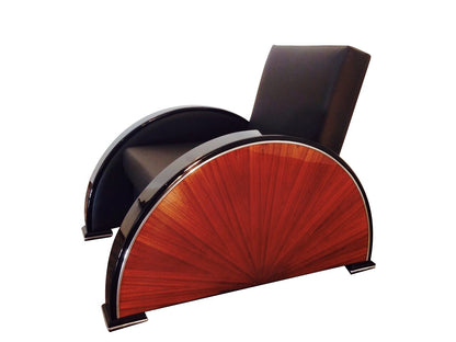 Art-Deco-Palisander-Sessel