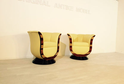 Paar Tulpen-Sessel im Art-Deco-Stil