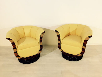 Paar Tulpen-Sessel im Art-Deco-Stil