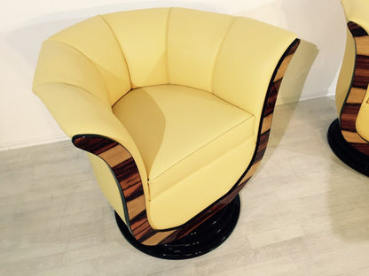 Paar Tulpen-Sessel im Art-Deco-Stil