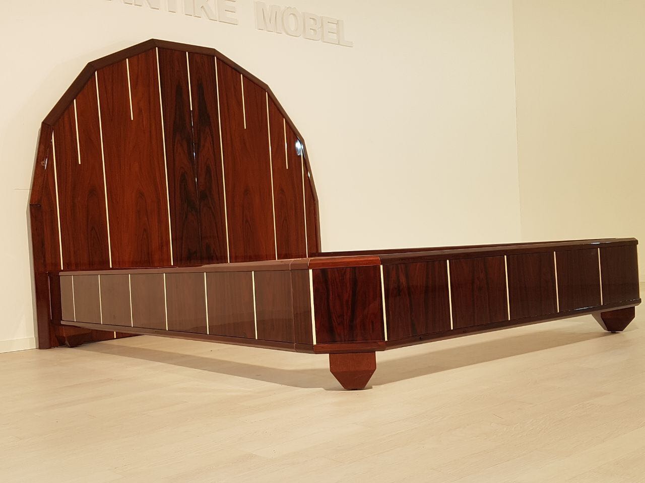 Art Deco Bett aus Palisanderholz