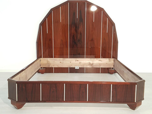 Art Deco Bett aus Palisanderholz