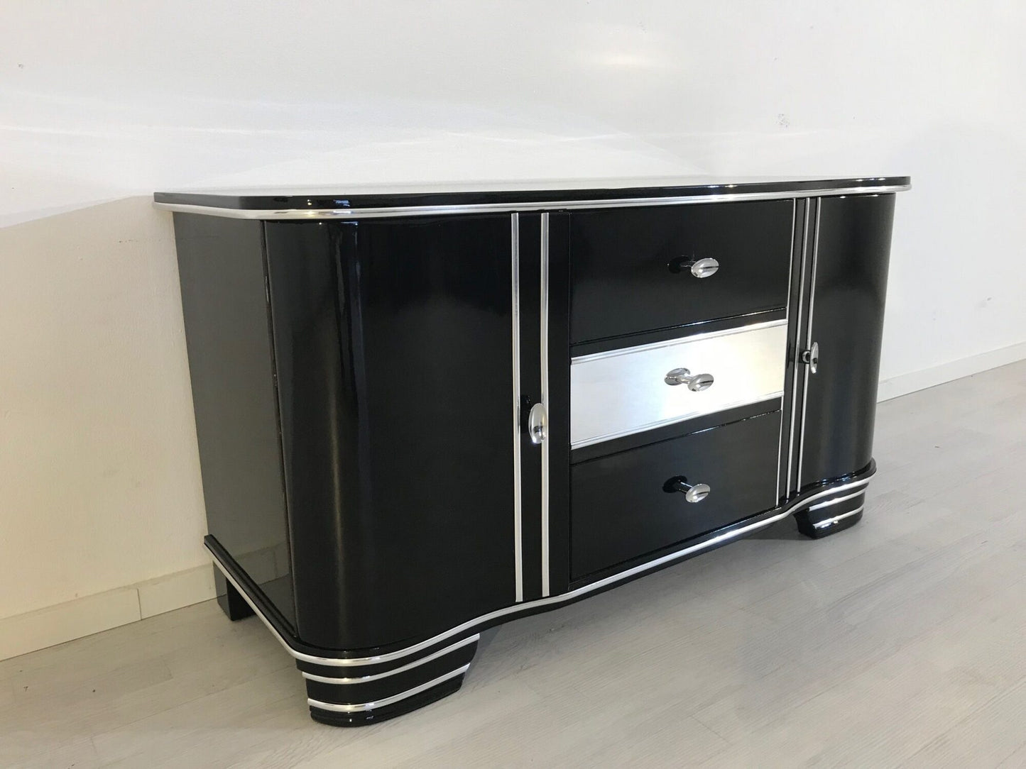 Art Deco Chrom Kommode von 1920