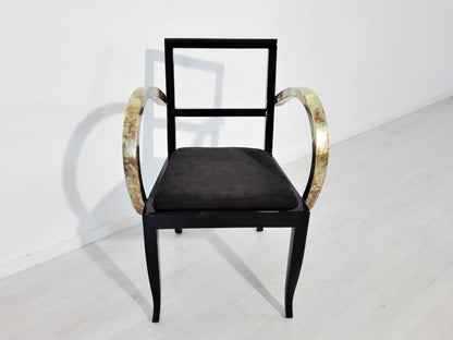 Französischer Art Deco Stuhl mit Schlagmetal